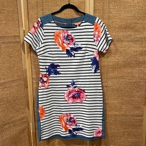Joules floral and chambray dress- size 8
